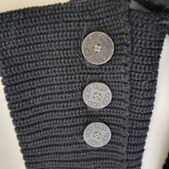 Ugg Australia Women 5819 Comfort Tall Sweater Cardi Knit Boots Shoes Sz 7 Black - Picture 5 of 10